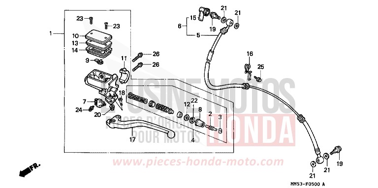 HAUPTKUPPLUNGSZYLINDER von CB1300 Super Bold'or ABS R124B (R124B) von 1987